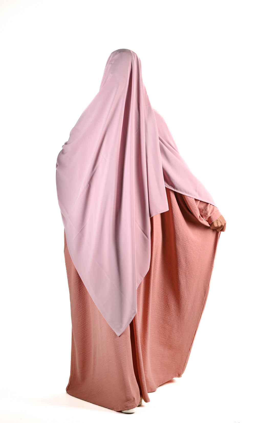 ABAYA KHADIJA CREP OLD ROSE