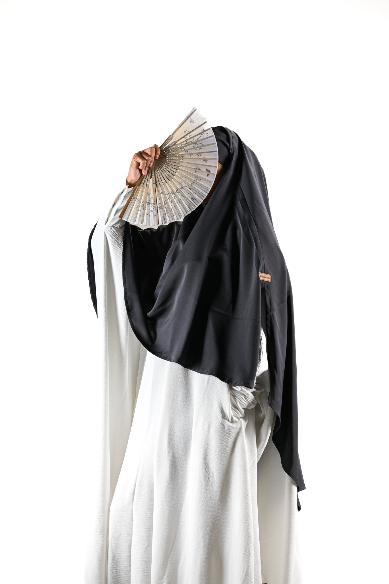 ABAYA KHADIJA CREP WHITE