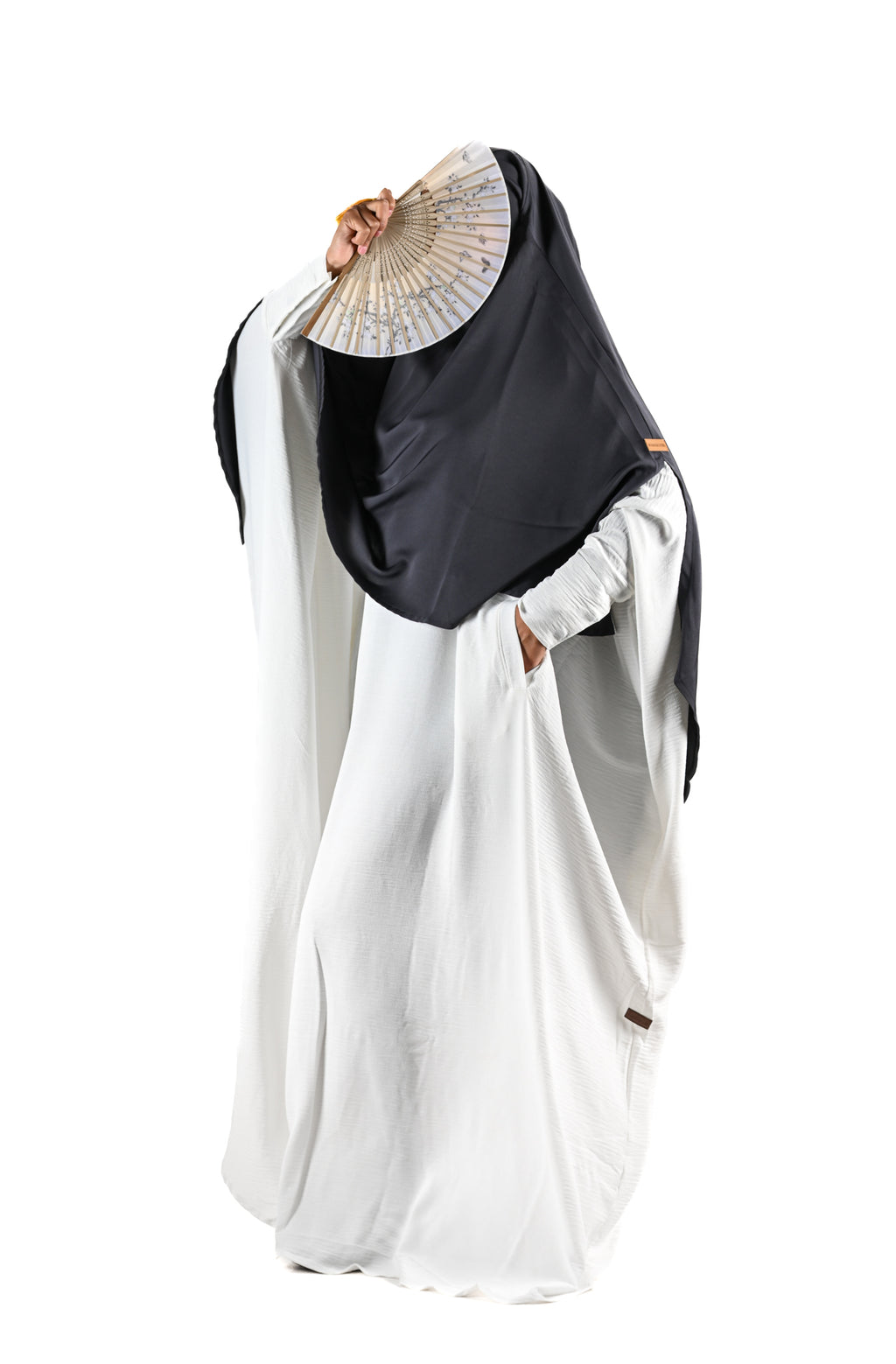 ABAYA KHADIJA CREP WHITE