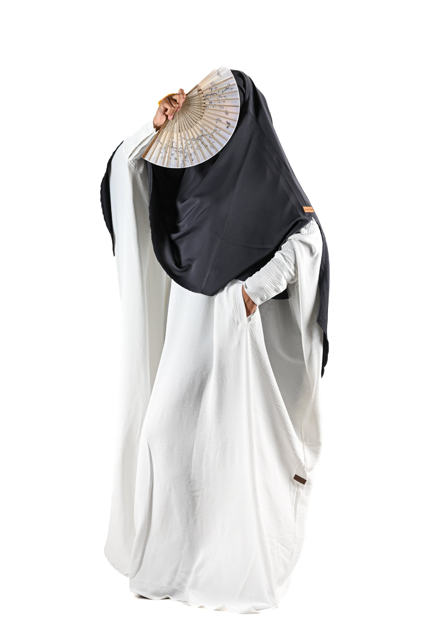 ABAYA KHADIJA CREP WHITE